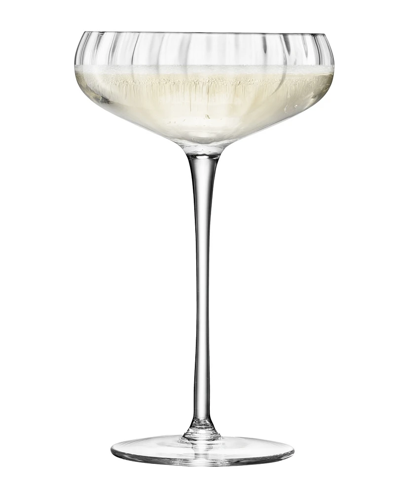 Lsa International Aurelia Champagne Saucer 10oz Clear Optic x 2