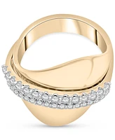 Audrey by Aurate Diamond Swoop Wide Band Statement Ring (1/2 ct. t.w.) Gold Vermeil, Created for Macy's