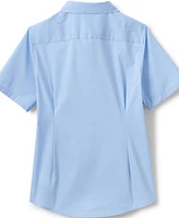 Lands' End Big Girls No Gape Short Sleeve Stretch Shirt