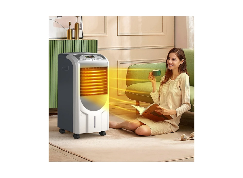 3-in-1 Air Cooler Fan with Heating and Humidifying Functions, Compact Design