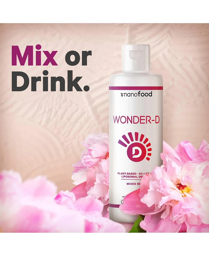 Codeage Liposomal Wonder-d, Cholecalciferol Vitamin D3 1000 Iu Liquid Drops Supplement, Plant-Based Vitamins B12 & K2, Non-gmo Sunflower Phospholipids