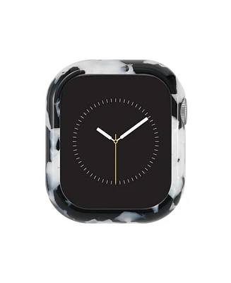Anne Klein Women's Black and White Acetate Protective Case designed for 41mm Apple Watch
