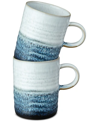 Kiln by Denby Collection Ridged Stoneware Mugs, Set of 2
