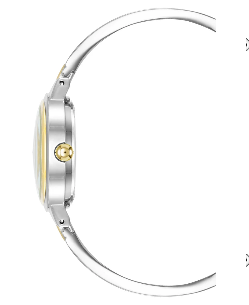 Anne Klein Women's Quartz Two-Tone Alloy Open Bangle Watch, 29mm