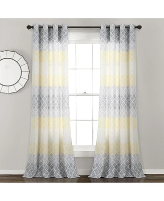 Lush Decor Medallion Ombre Window Curtain Panels
