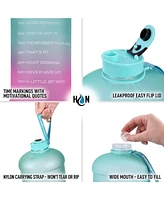 Zulay Kitchen 1 Gallon Water Bottle with Times to Drink (128oz) – Motivational Time Reader Large Jug