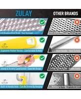Cheese Grater Stainless Steel - Durable Rust-Proof Metal Lemon Zester Grater With Handle