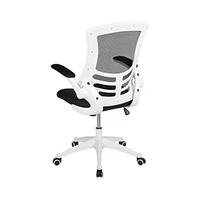 Emma+Oliver Mid-Back Mesh Swivel Ergonomic Task Office Chair With Flip-Up Arms
