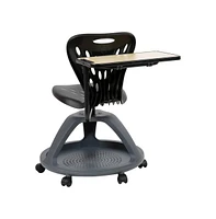 Mobile Desk Chair - 360° Tablet Rotation And Storage Cubby