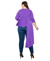 L I V D Plus Size Sanctuary Asymmetrical Peplum Top