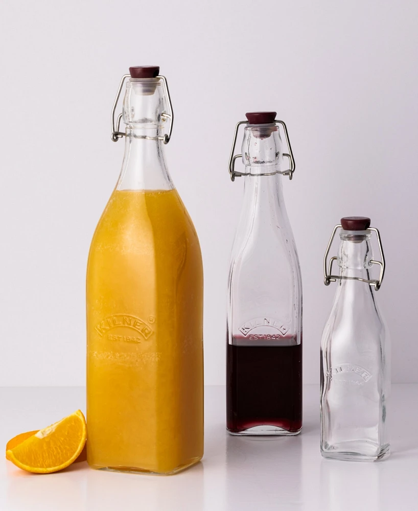 Kilner Square Clip Top Bottle Set
