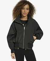 Karl Lagerfeld Paris Women's Karl Lagerfeld Dropped Shoulder Bomber Jacket