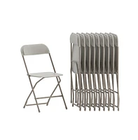 Set Of 10 Stackable Folding Plastic Chairs
