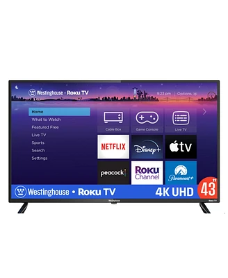 Westinghouse 43-Inch 4K Ultra Hd Smart Tv Hdr 60Hz Refresh Rate Compatible with Alexa & Google Assistant WR43UX4210