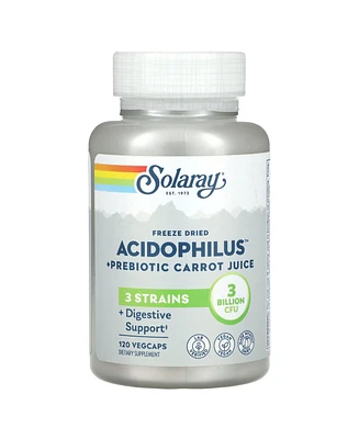 Solaray Freeze Dried Acidophilus + Prebiotic Carrot Juice 3 Billion Cfu - 120 VegCaps