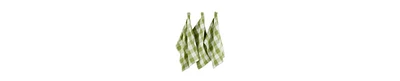 Design Imports Buffalo Check Kitchen Collection, Classic Farmhouse Dishtowel Set, 20x30", Antique Green, 3 Piece