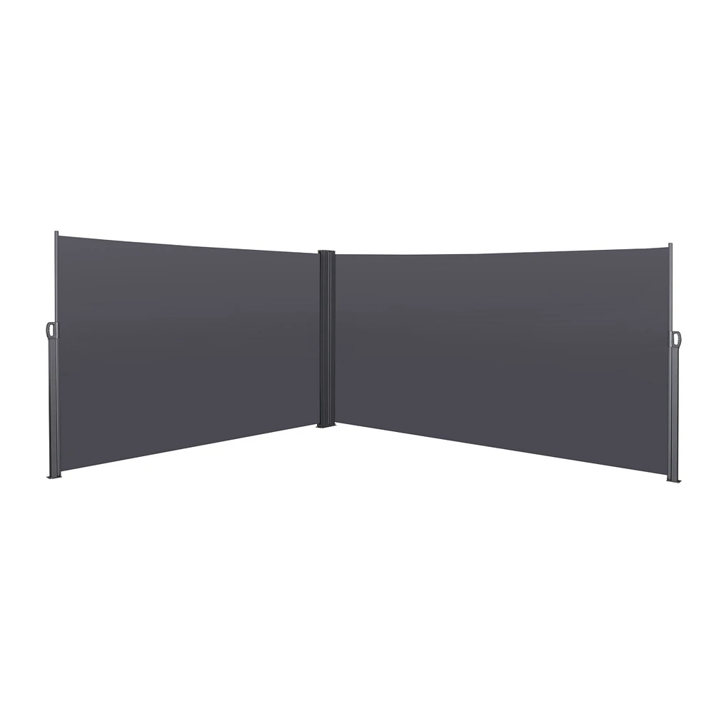 276" X 71"Retractable Side Awning, Waterproof & Uv-Resistant, Privacy Screen