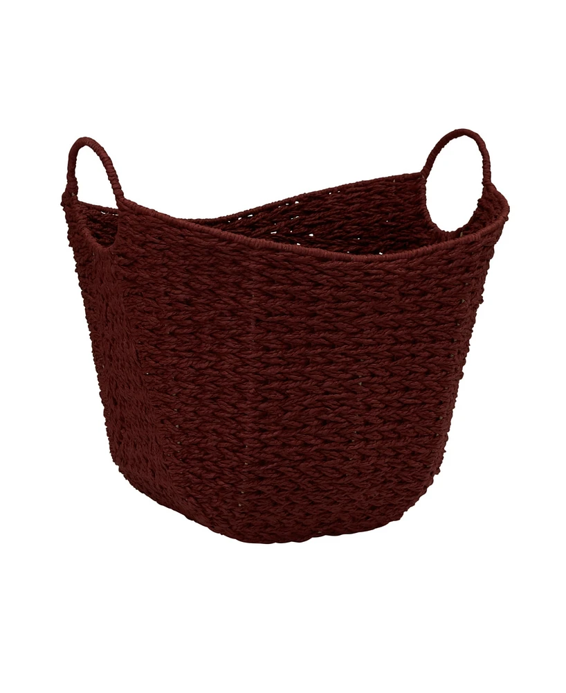 Household Essentials Paper Rope Basket with Handles