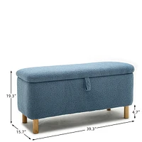 Basics Upholstered Storage Ottoman And Entryway Bench
