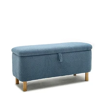 Basics Upholstered Storage Ottoman And Entryway Bench