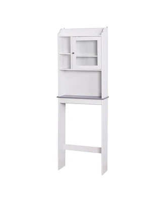 Modern Over The Toilet Space Saver Organization Wood Storage Cabinet For Home, Bathroom