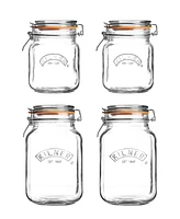 Kilner Set of 4 Square Clip Top Jars