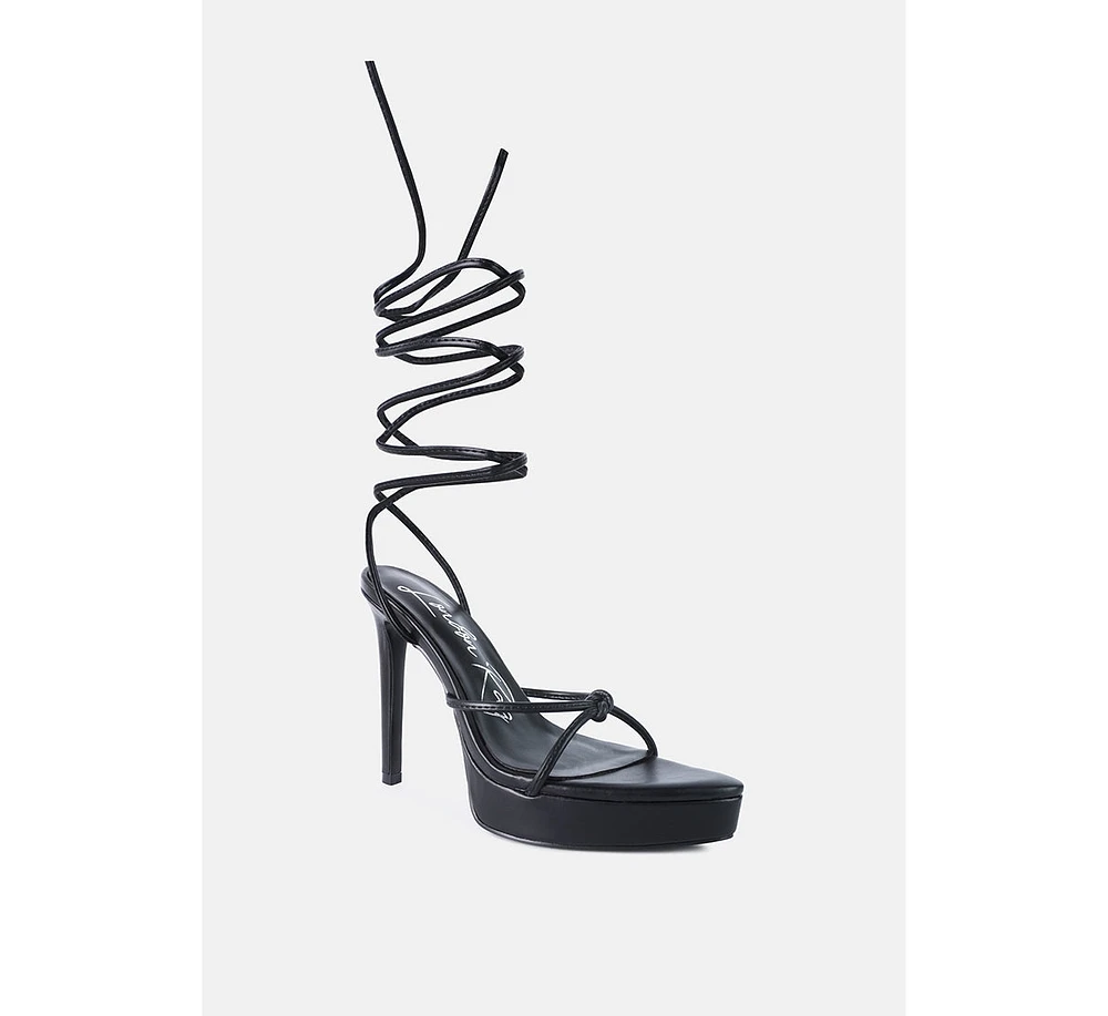 Women's Bondage High Heel Lace Up Sandals