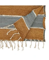 Saro Lifestyle Boho Chic Fringe-Edged Table Runner, 16"x72"