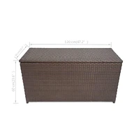 Patio Storage Box 47.2"x19.7"x23.6" Poly Rattan