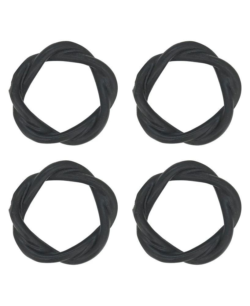 Saro Lifestyle Twisted Resin Napkin Ring Set of 4,Set