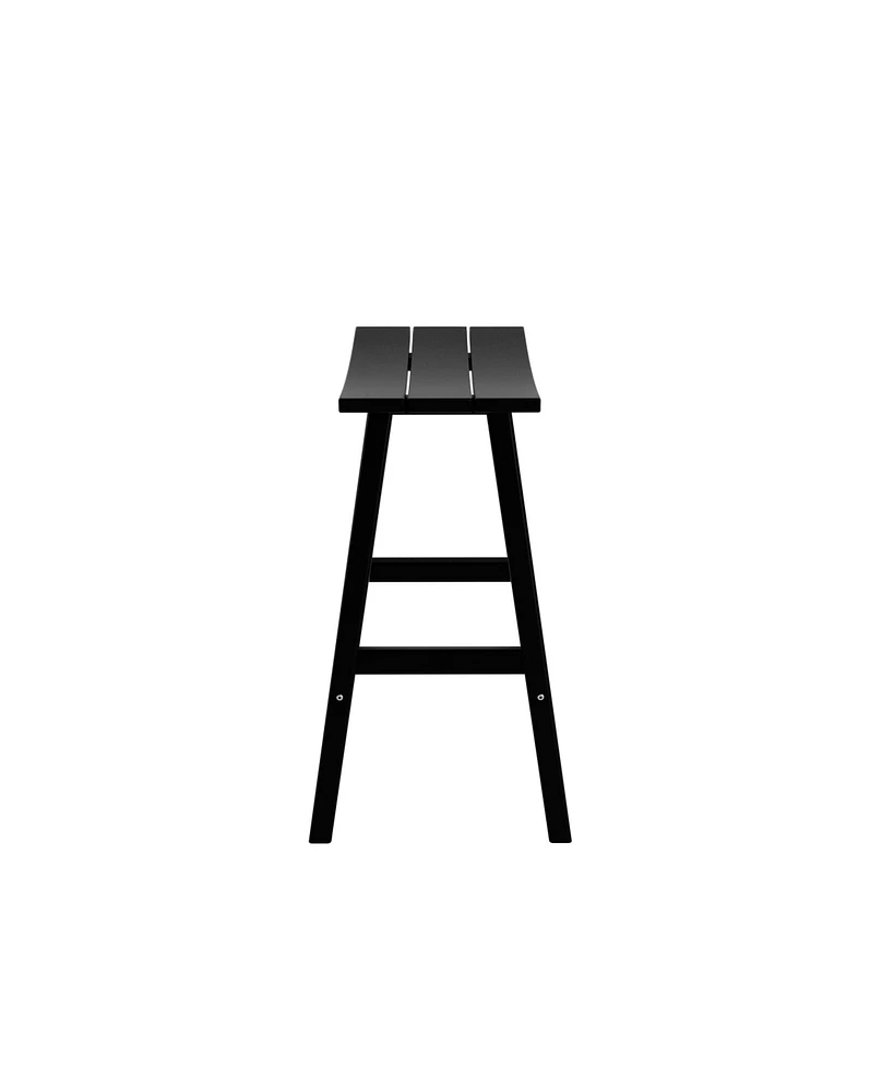 WestinTrends Outdoor Patio Adirondack Bar Height Stool Saddle Seat Chair