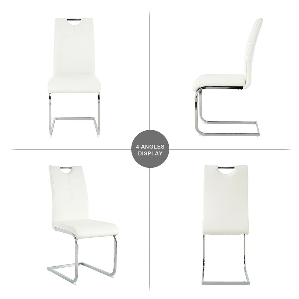 Faux Leather Dining Chairs Set of 6