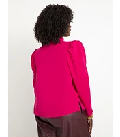 Eloquii Women's Drape Front Blouse