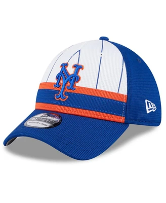 New Era Men's White York Mets 2024 Batting Practice 39THIRTY Flex Hat