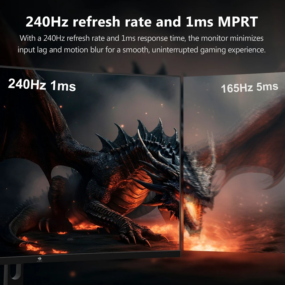 Z-edge UG32P 32 inch 1080P Full Hd 240Hz 1ms Curved Gaming Monitor, 2 x Hdmi, 2 x Dp