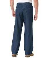 KingSize Big & Tall Relaxed Fit Comfort Waist Pleat-Front Expandable Jeans