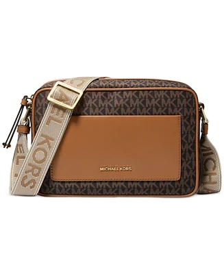 Michael Michael Kors Jet Set Logo East West Nylon Crossbody