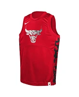 Nike Big Boys and Girls Red Chicago Bulls Courtside Starting Five Team Jersey