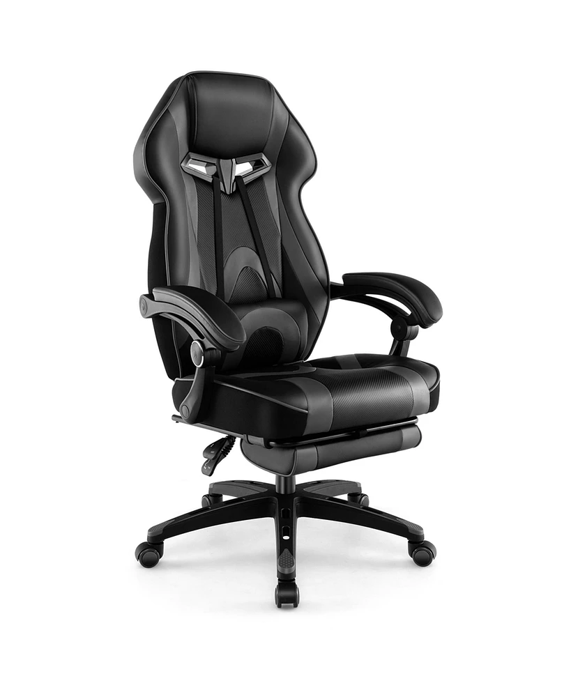 Adjustable E-Sports Racing Style Chair with Padded Headrest, Lumbar Support