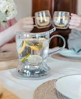 Grosche Tea Perfection Duo- 1000ML Aberdeen Smart Tea Steeper with Cyprus Large Glass Mug