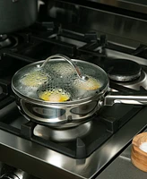 Rsvp International Endurance Stainless Steel Glass 4 Egg Poacher Set