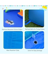 Inflatable Bounce House Water Splash Pool Dual Slide Climbing Wall