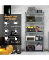 4 Pcs 5-Tier Heavy Duty Storage Shelf Utility Rack with Anti-tipping Device