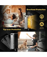 1500W Oil-Filled Radiator Heater Portable Electric Space Heater 3 Heat Settings