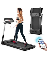 2.25HP Folding Led Treadmill Electric Running Walking Machine with App Control Gym