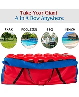 2 Pcs Giant 4 A Row Jumbo 4-to-Score Game Set W/Storage Carrying Bag for Kids Adult
