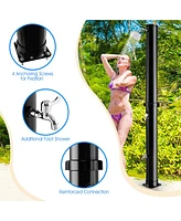 7.2 Ft 10 Gallon Solar Heated Shower w/Adjustable Head & Foot Tap Spigot