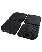 Costway 20'' Patio Offset Umbrella Base Stand Water Filled Base Weights Sand Plate Set