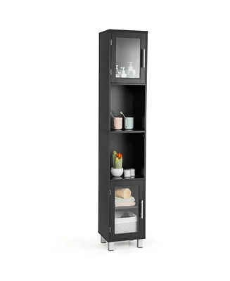 71'' Tall Tower Bathroom Storage Cabinet Organizer Display Shelves Bedroom