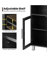 71'' Tall Tower Bathroom Storage Cabinet Organizer Display Shelves Bedroom